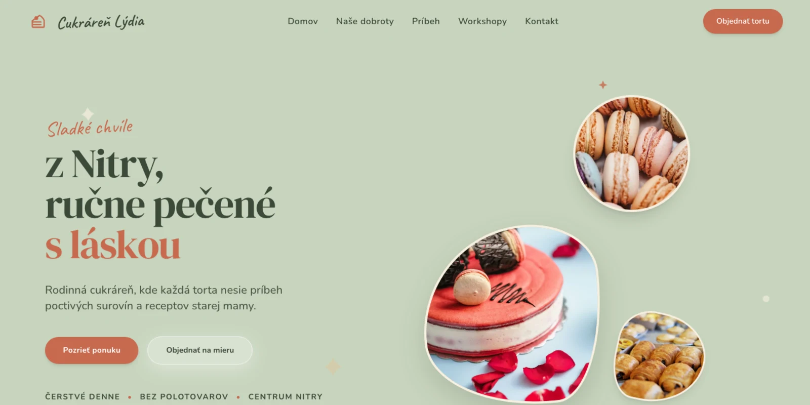 Vzorový web Cukráreň Lýdia