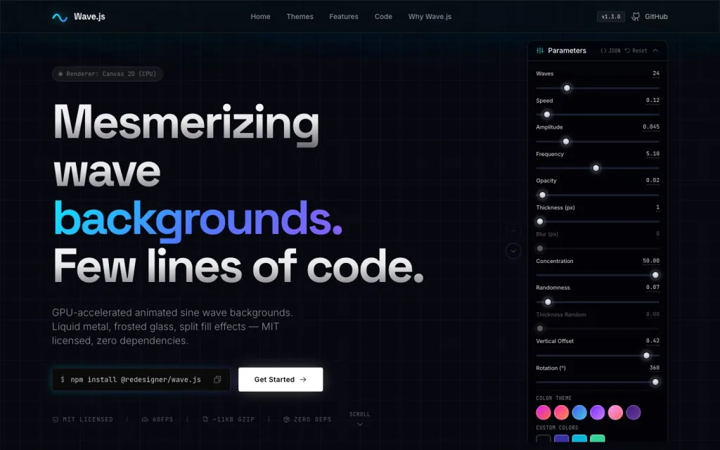 wave.js náhľad